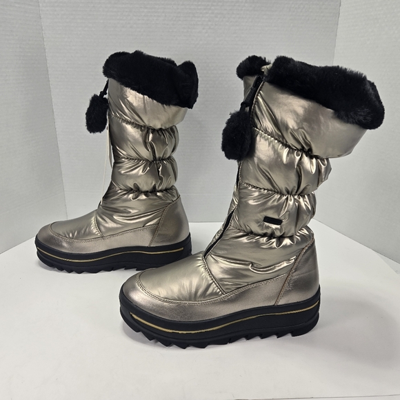Pajar Toboggan 2.0 Women's Gold Stellare Rain Winter Snow Boots Size 7 - Picture 4 of 15